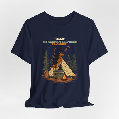German Shepherd camping t-shirt final product photo