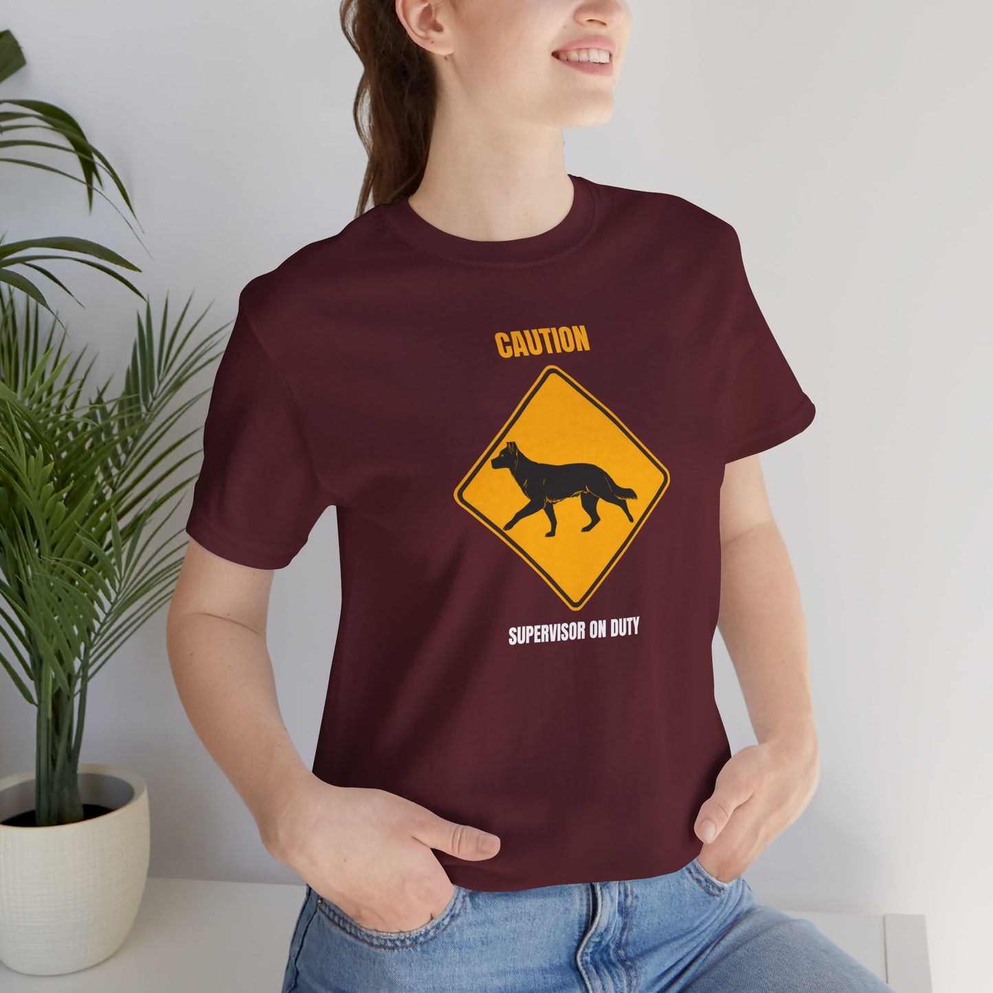 German Shepherd Caution Supervisor On Duty t-shirt - view 5