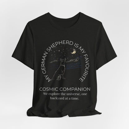 German Shepherd Cosmic Companion T-Shirt everyday style