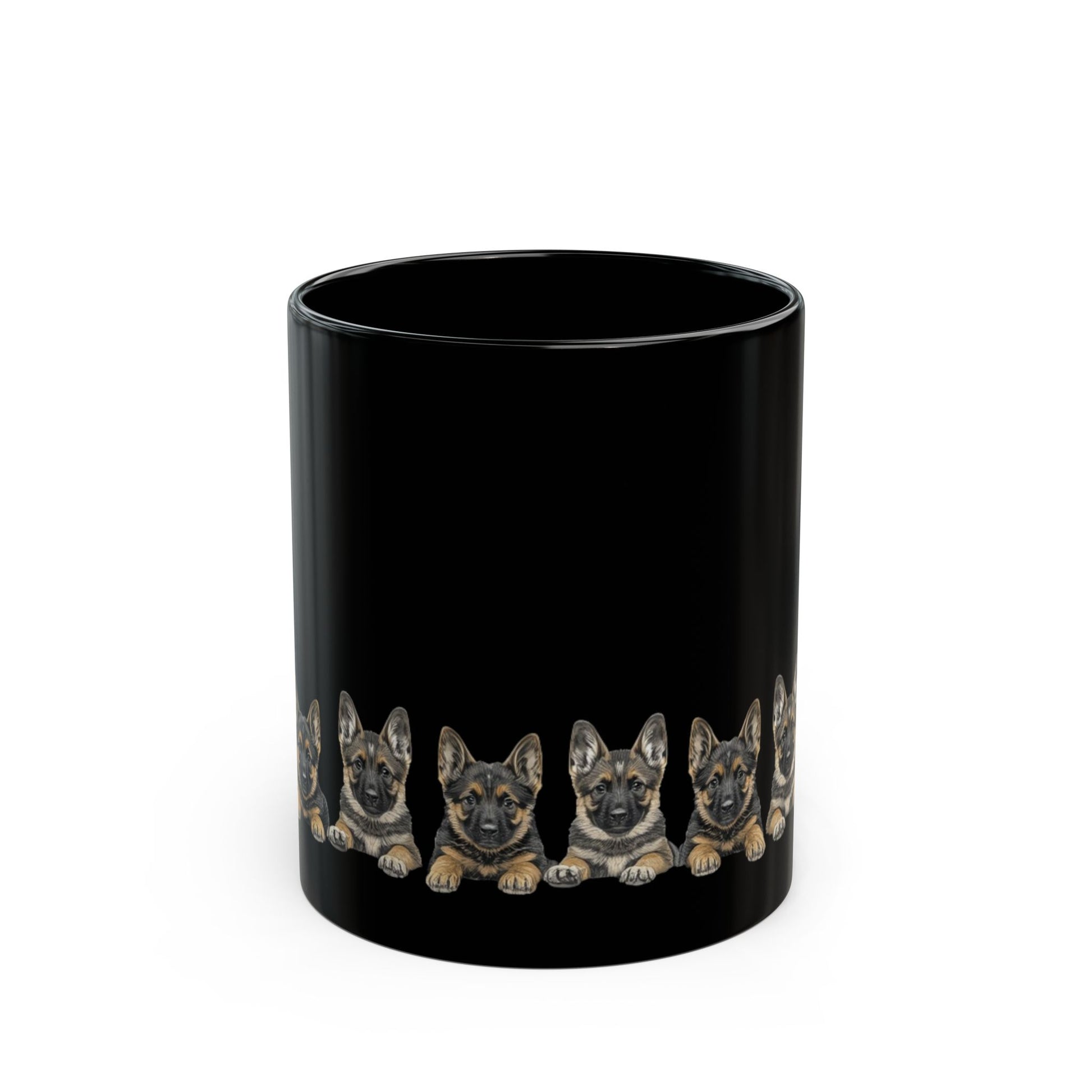 German Shepherd mug shown in hand