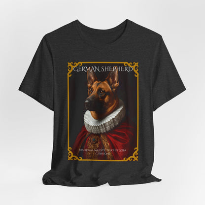 Gift-ready photo of the German Shepherd Renaissance portrait tee
