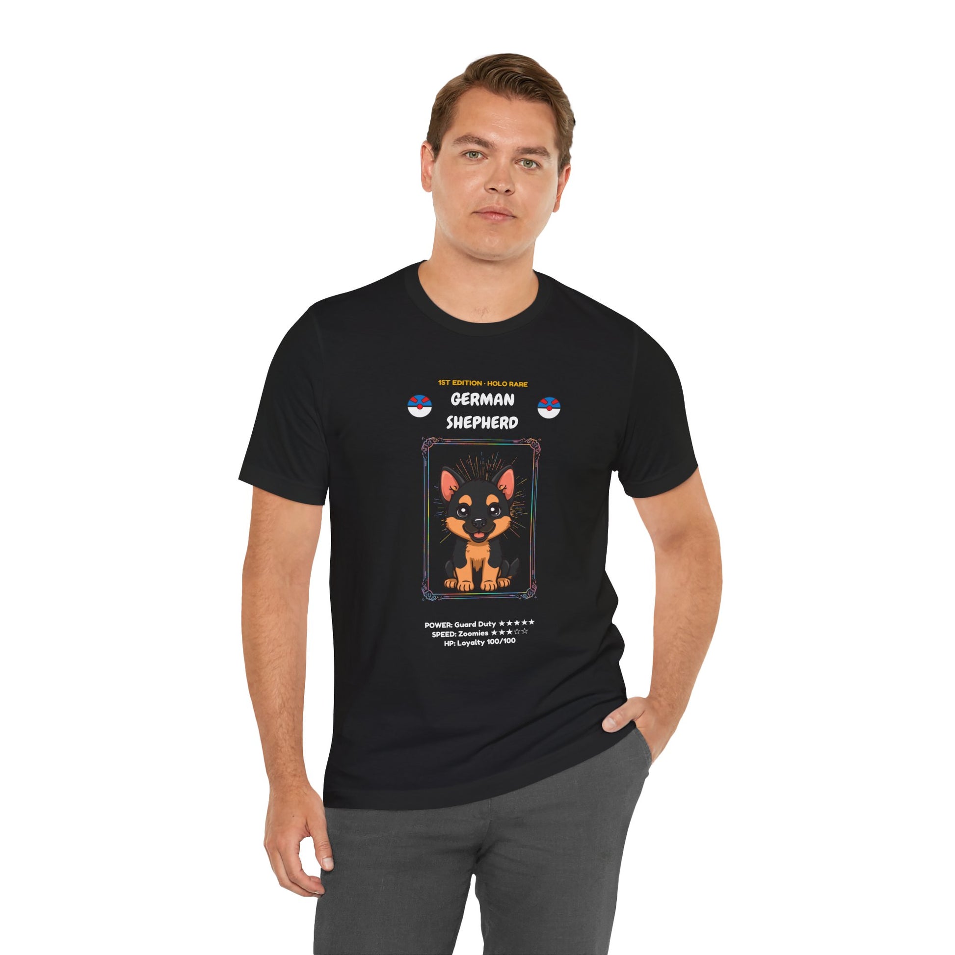 German Shepherd Rookie Card t-shirt - trading card design view 5