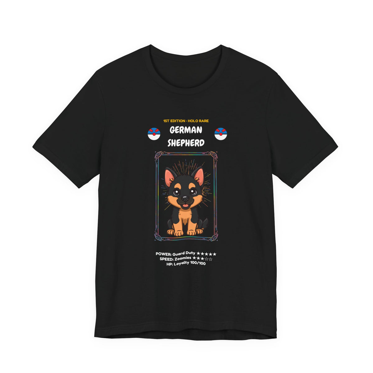 German Shepherd Rookie Card t-shirt - trading card design view 6