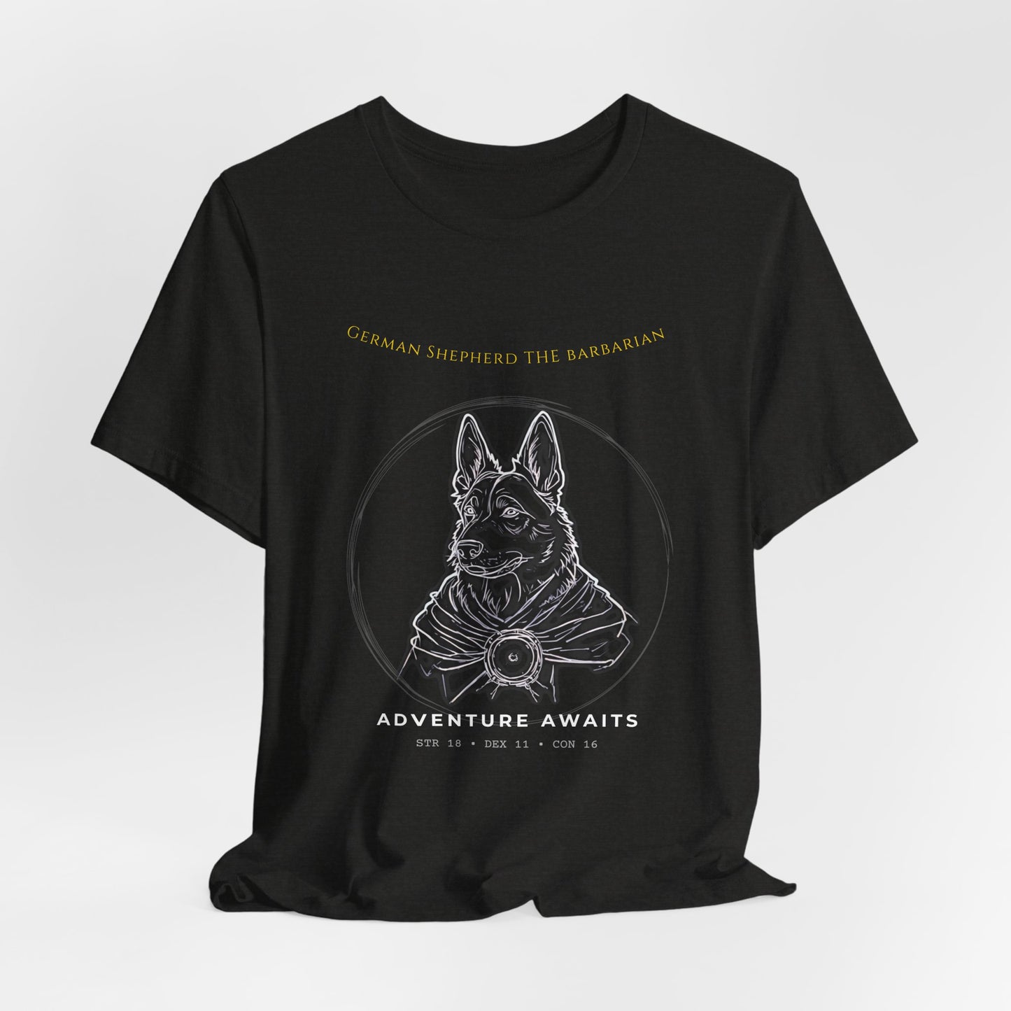 German Shepherd The Barbarian T-Shirt flat lay
