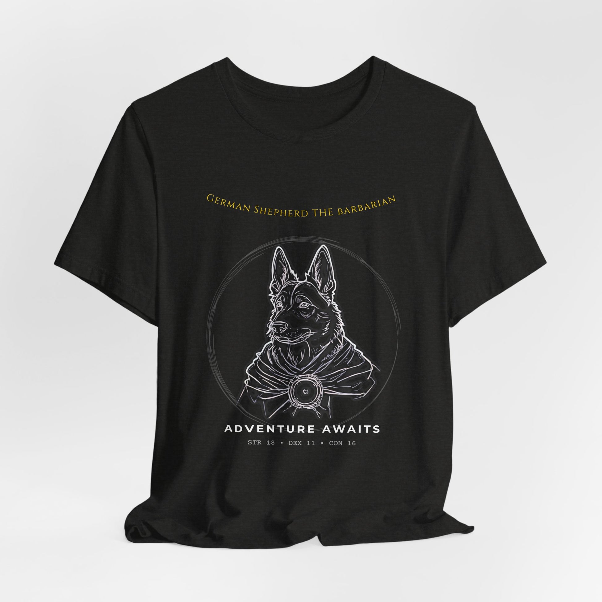 German Shepherd The Barbarian T-Shirt flat lay