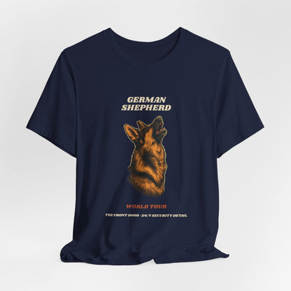 World Tour funny German Shepherd vintage band tee