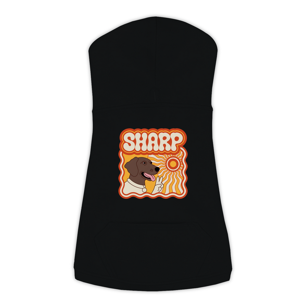 German Shorthaired Pointer Groovy Hoodie – Black – Front
