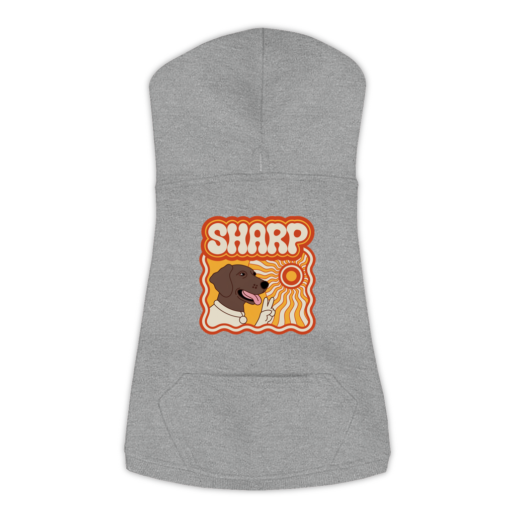 German Shorthaired Pointer Groovy Hoodie – Granite Heather – Front
