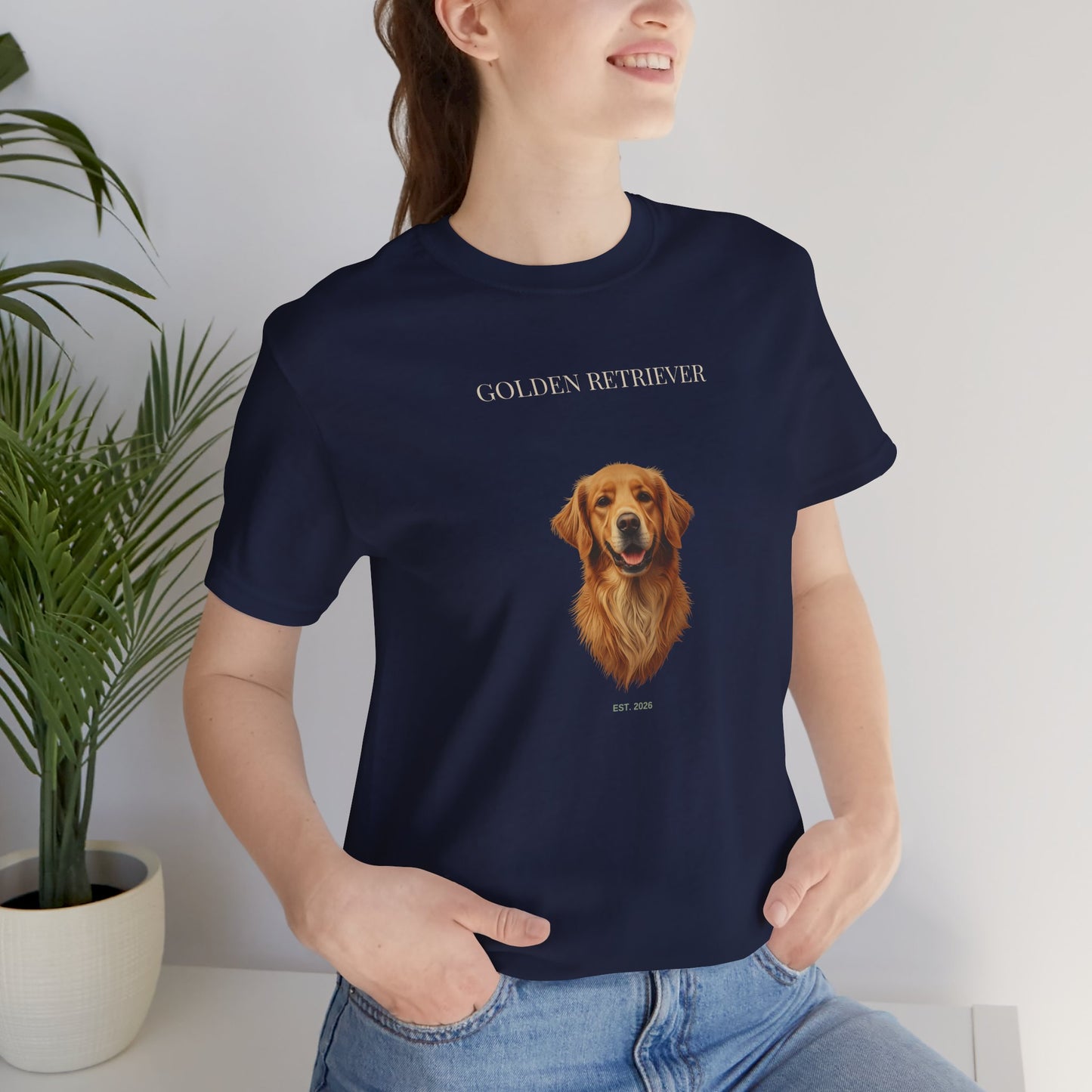 Golden Retriever bold portrait t-shirt - SniffWaggleNWalk