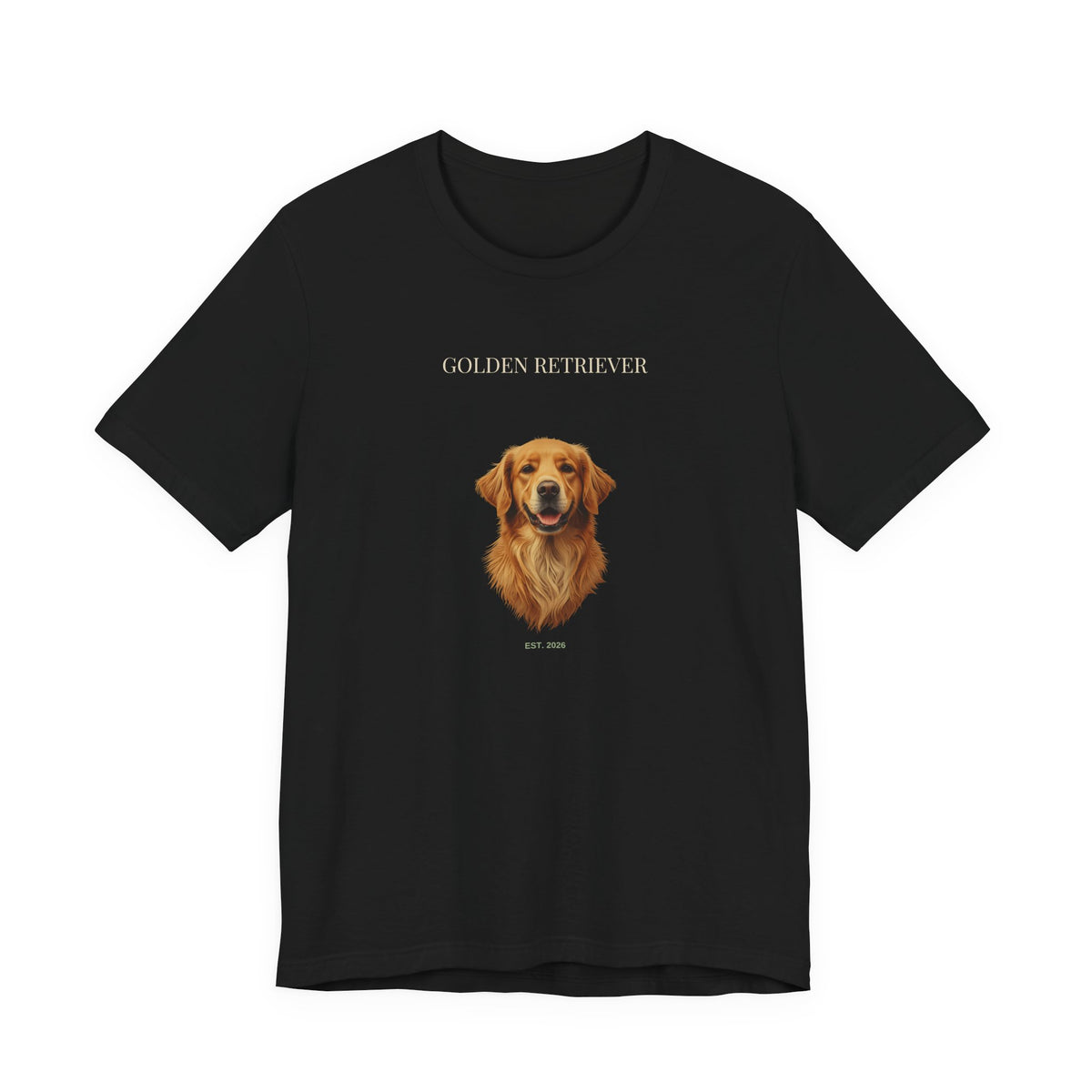 Golden Retriever bold portrait t-shirt - SniffWaggleNWalk