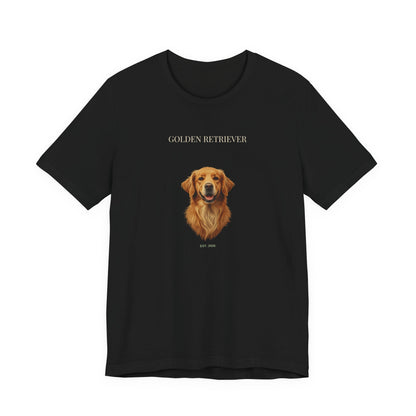 Golden Retriever bold portrait t-shirt - SniffWaggleNWalk
