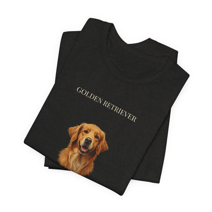 Golden Retriever bold portrait t-shirt - SniffWaggleNWalk