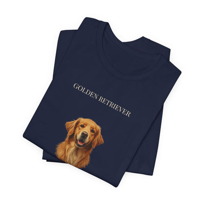 Golden Retriever bold portrait t-shirt - SniffWaggleNWalk
