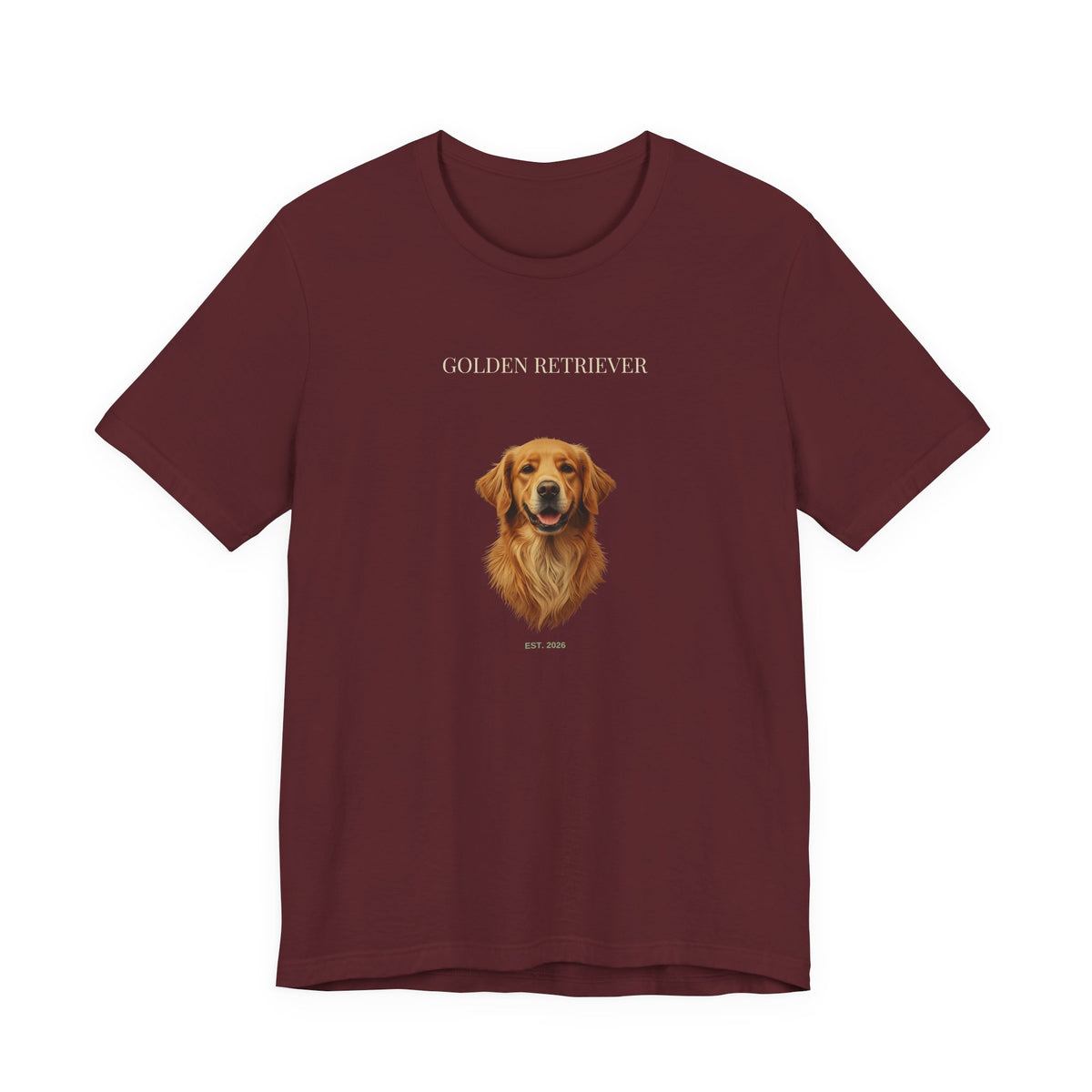 Golden Retriever bold portrait t-shirt - SniffWaggleNWalk