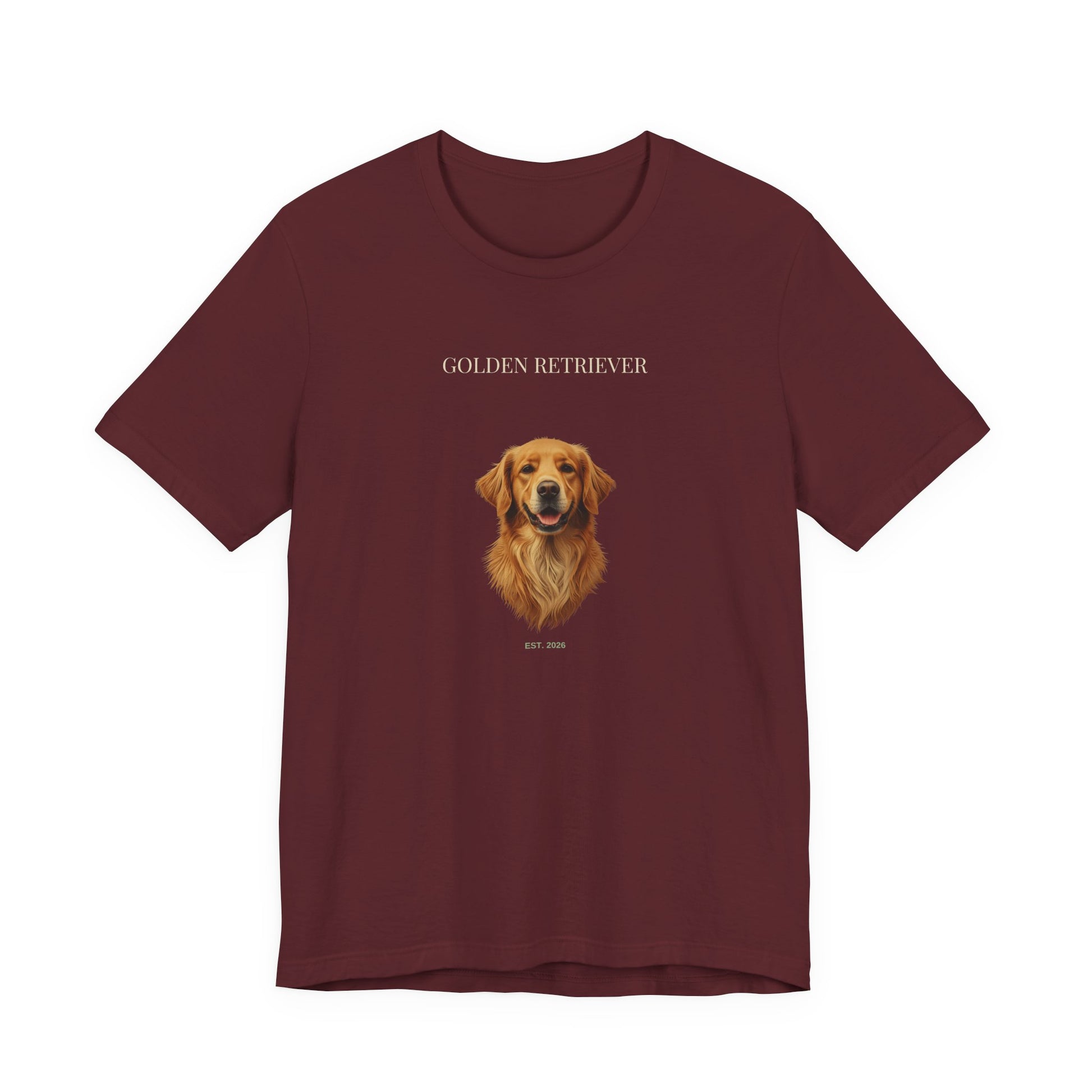Golden Retriever bold portrait t-shirt - SniffWaggleNWalk