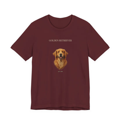 Golden Retriever bold portrait t-shirt - SniffWaggleNWalk