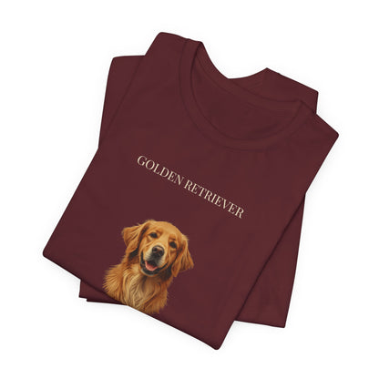 Golden Retriever bold portrait t-shirt - SniffWaggleNWalk