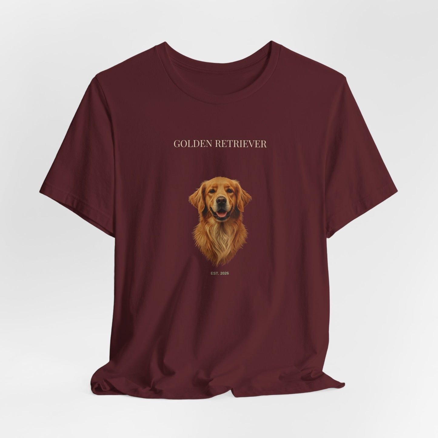 Golden Retriever bold portrait t-shirt - SniffWaggleNWalk