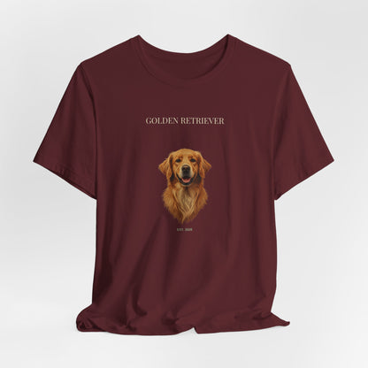 Golden Retriever bold portrait t-shirt - SniffWaggleNWalk