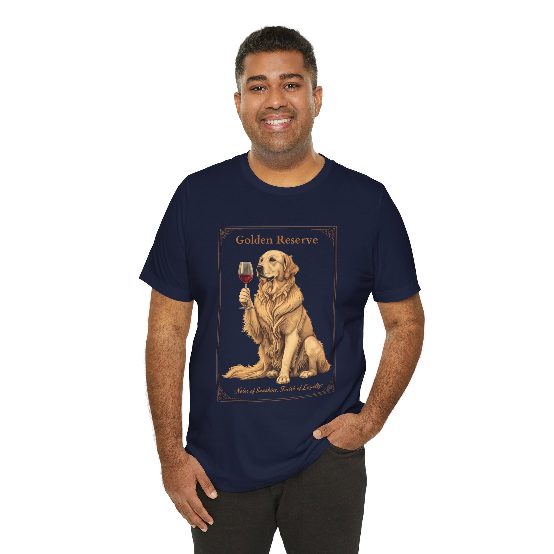Golden Retriever Breed Sommelier t-shirt flat lay in black heather