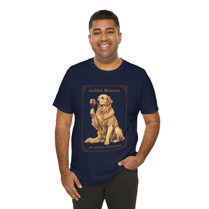 Golden Retriever Breed Sommelier t-shirt flat lay in black heather