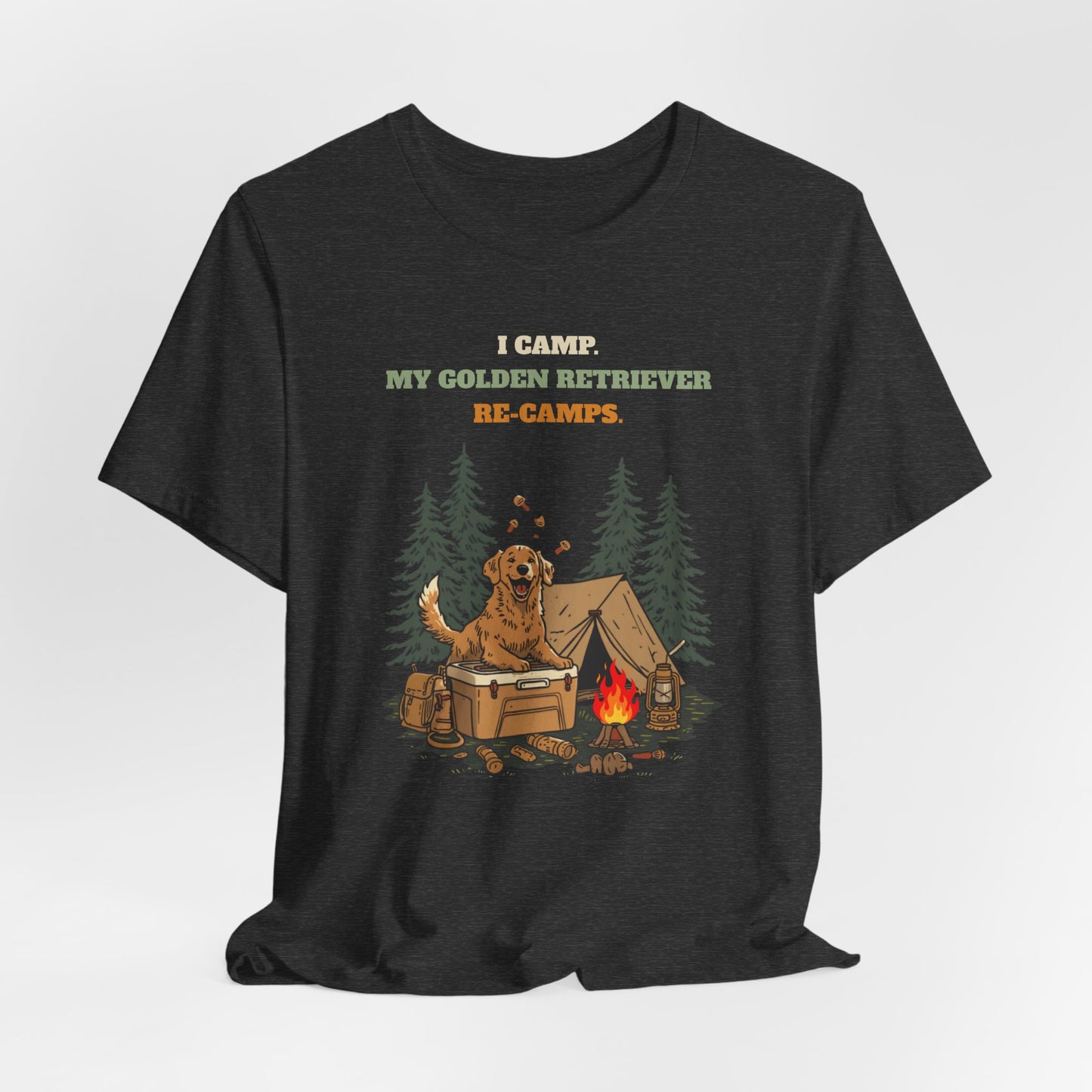 Golden Retriever camping tee unisex fit