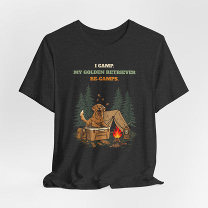 Golden Retriever camping tee unisex fit