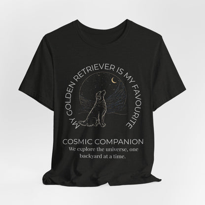 Golden Retriever Cosmic Companion T-Shirt everyday style