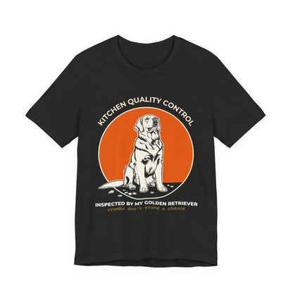 Kitchen Quality Control Golden Retriever t-shirt — funny Golden kitchen tee on Bella+Canvas 3001, view 12