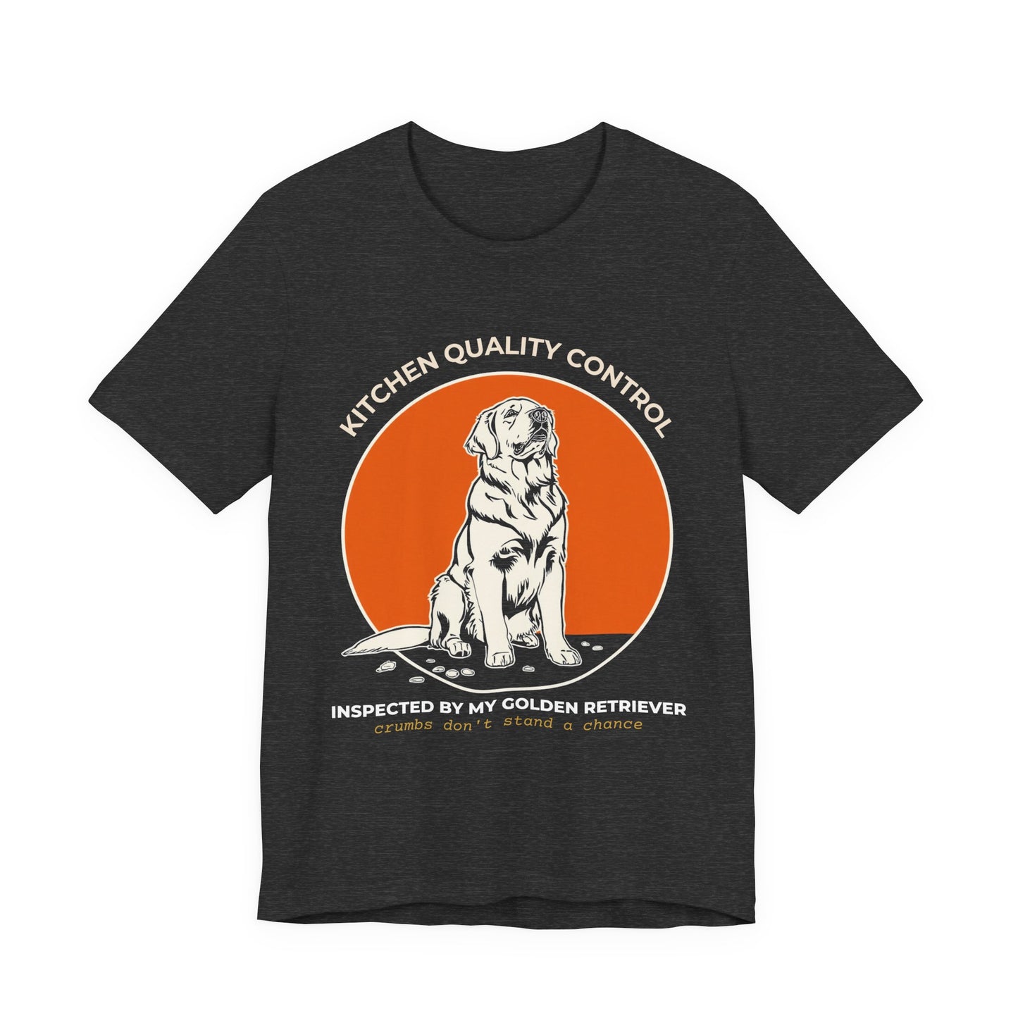 Kitchen Quality Control Golden Retriever t-shirt — funny Golden kitchen tee on Bella+Canvas 3001, view 18