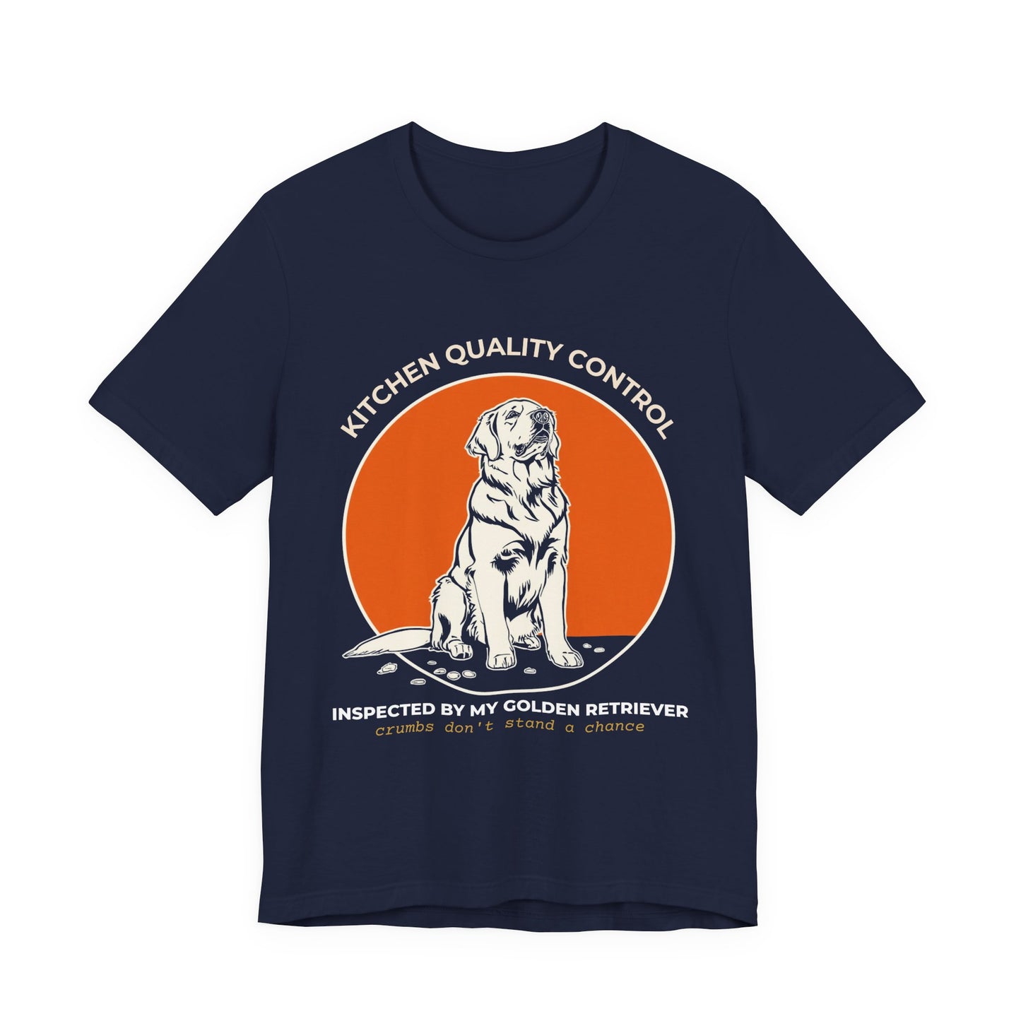 Kitchen Quality Control Golden Retriever t-shirt — funny Golden kitchen tee on Bella+Canvas 3001, view 24