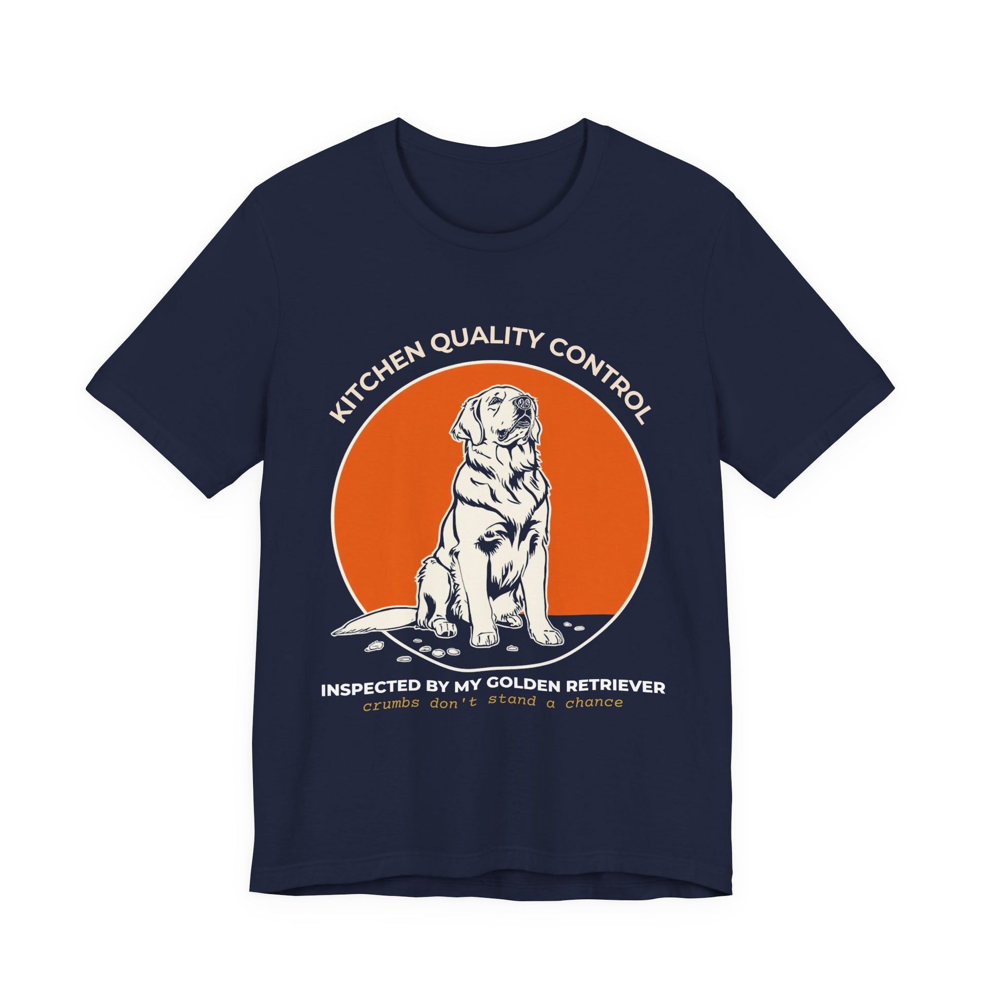 Kitchen Quality Control Golden Retriever t-shirt — funny Golden kitchen tee on Bella+Canvas 3001, view 24