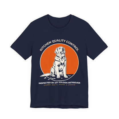Kitchen Quality Control Golden Retriever t-shirt — funny Golden kitchen tee on Bella+Canvas 3001, view 24