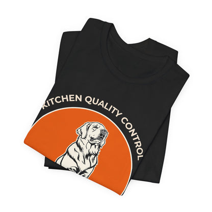 Kitchen Quality Control Golden Retriever t-shirt — funny Golden kitchen tee on Bella+Canvas 3001, view 8