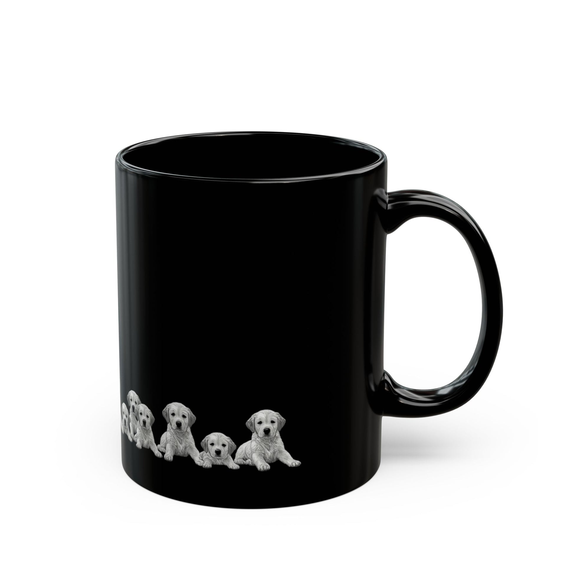 Golden Retriever mug 11oz and 15oz size comparison