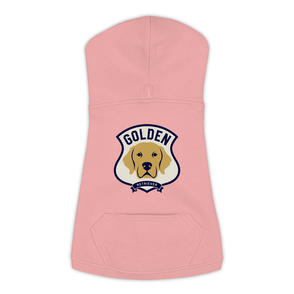 Golden Retriever Varsity Patch Hoodie in Mauvelous