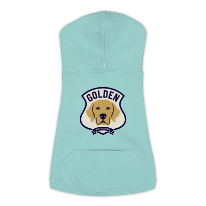 Golden Retriever Varsity Patch Hoodie in Saltwater