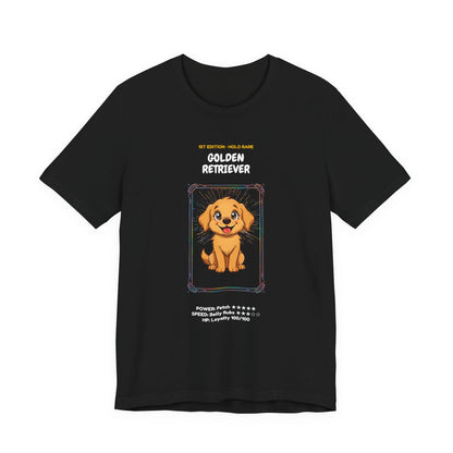 Golden Retriever Rookie Card T-Shirt - funny trading card style tee