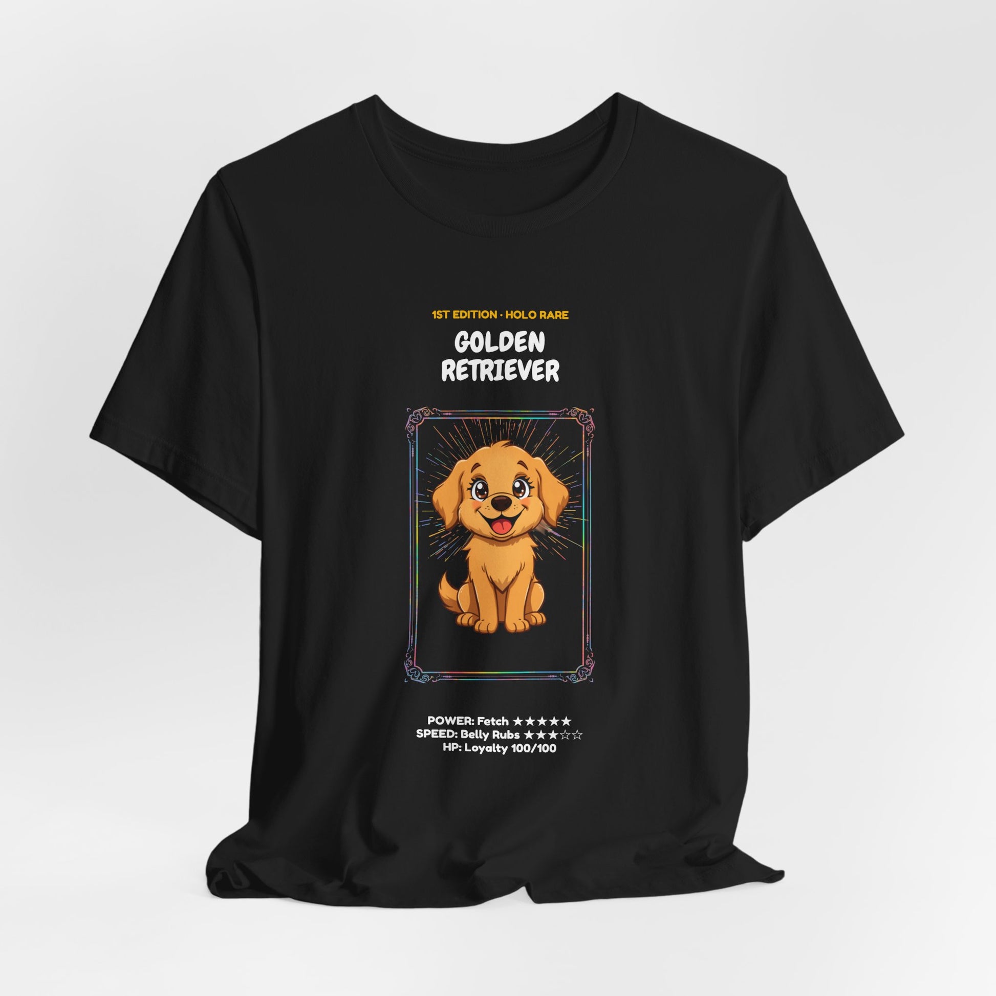 Golden Retriever Rookie Card T-Shirt - funny trading card style tee