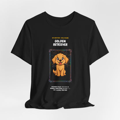 Golden Retriever Rookie Card T-Shirt - funny trading card style tee