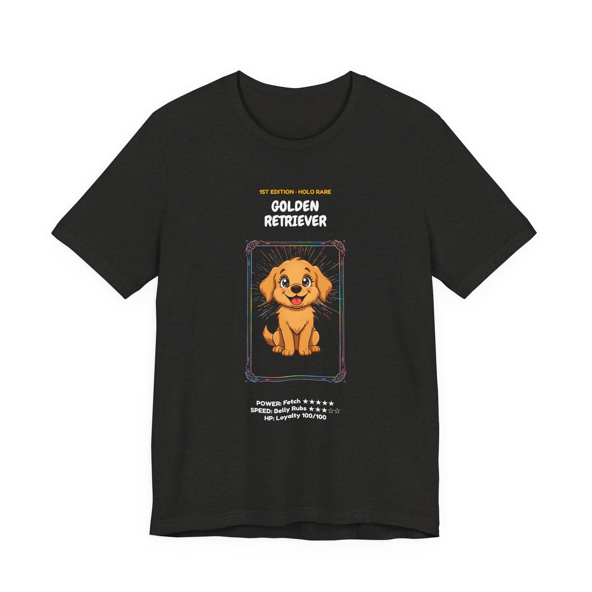 Golden Retriever Rookie Card T-Shirt - funny trading card style tee
