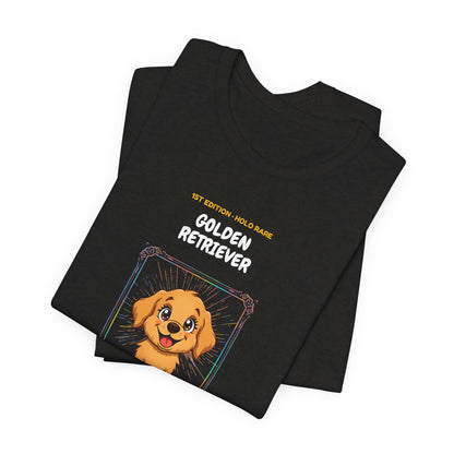 Golden Retriever Rookie Card T-Shirt - funny trading card style tee