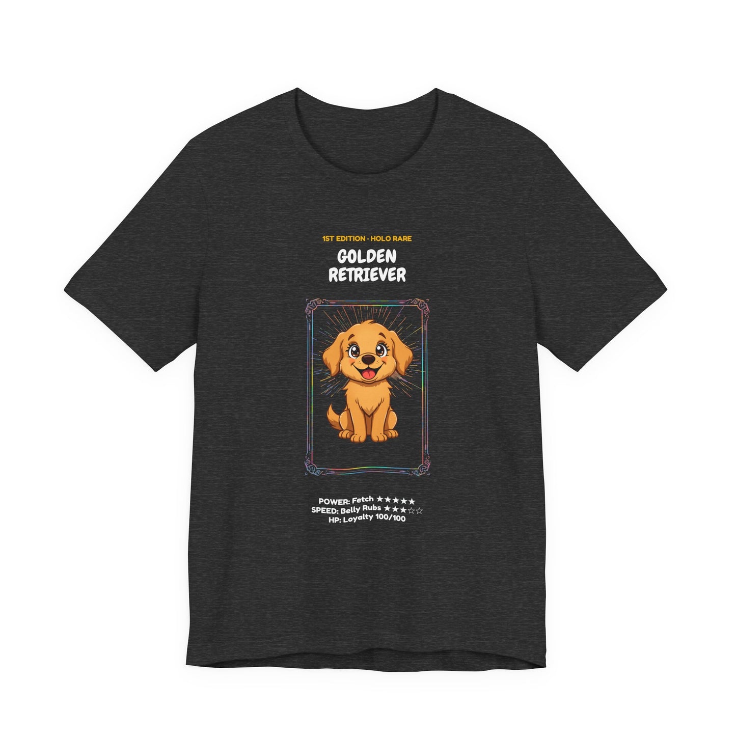 Golden Retriever Rookie Card T-Shirt - funny trading card style tee
