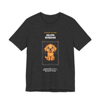 Golden Retriever Rookie Card T-Shirt - funny trading card style tee