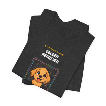 Golden Retriever Rookie Card T-Shirt - funny trading card style tee