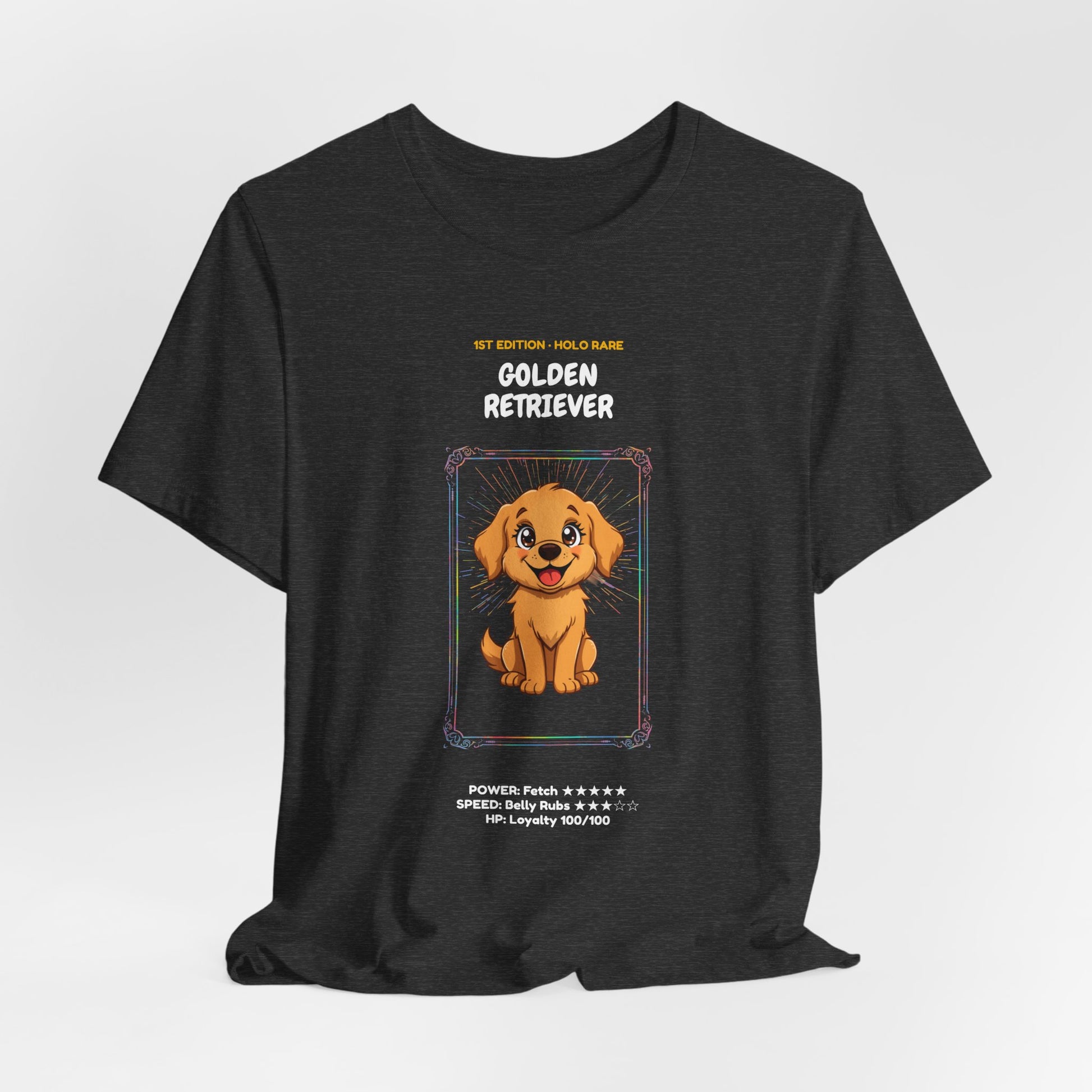 Golden Retriever Rookie Card T-Shirt - funny trading card style tee