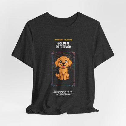 Golden Retriever Rookie Card T-Shirt - funny trading card style tee