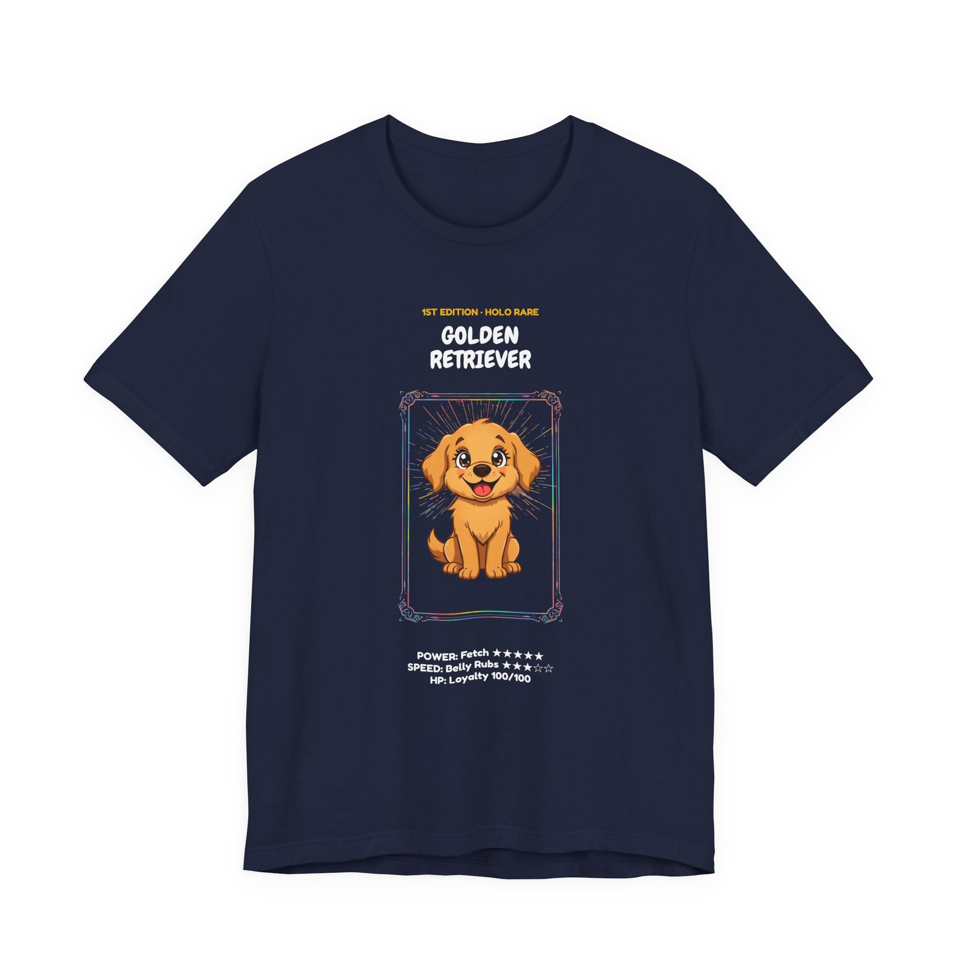 Golden Retriever Rookie Card T-Shirt - funny trading card style tee