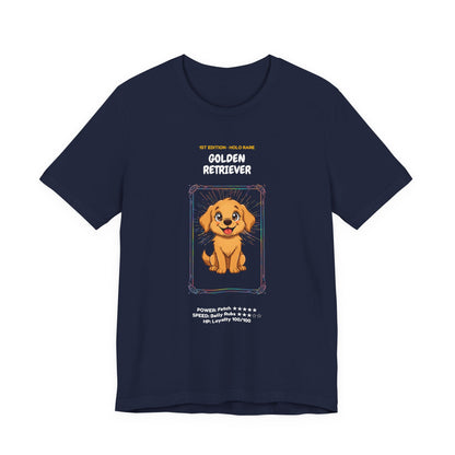 Golden Retriever Rookie Card T-Shirt - funny trading card style tee