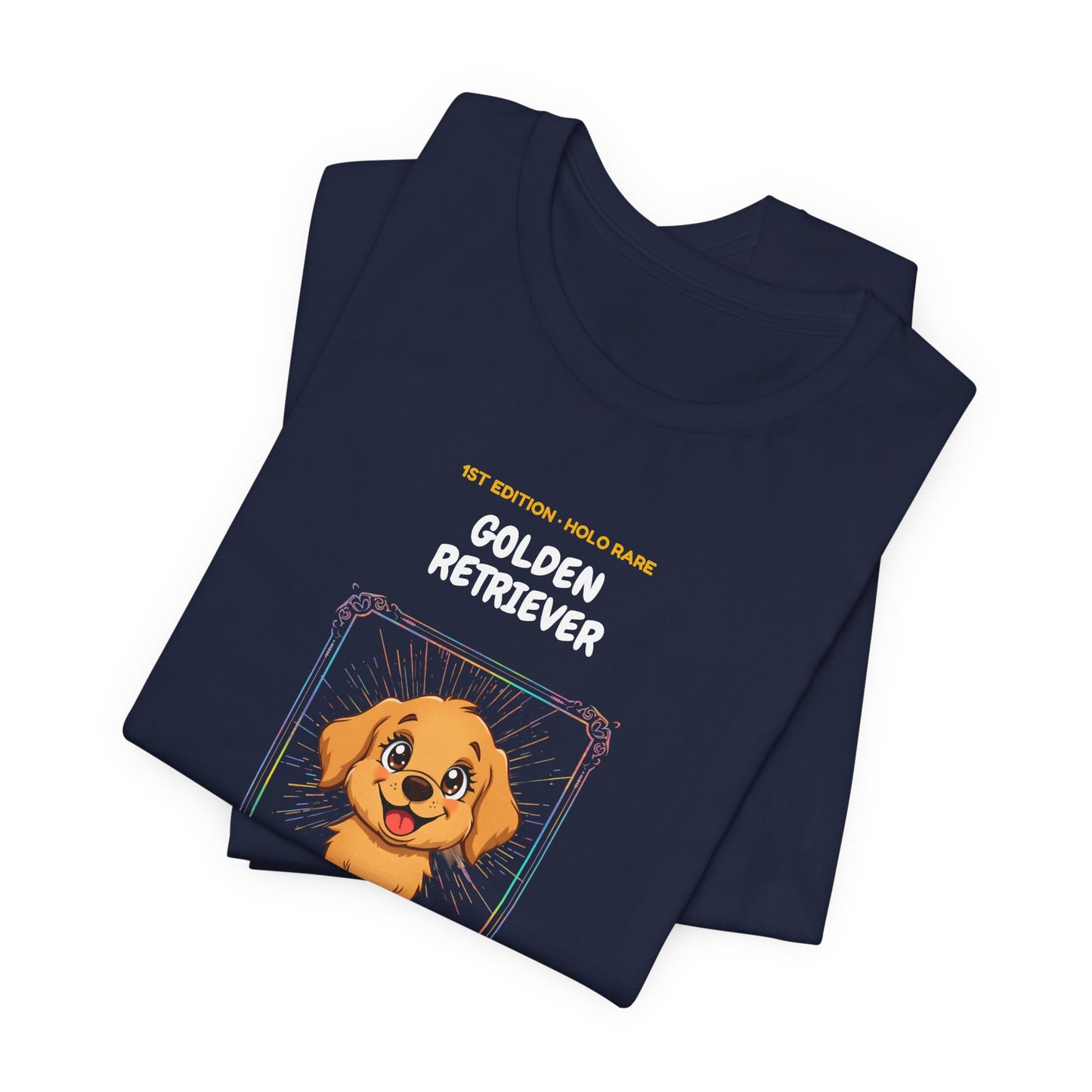 Golden Retriever Rookie Card T-Shirt - funny trading card style tee
